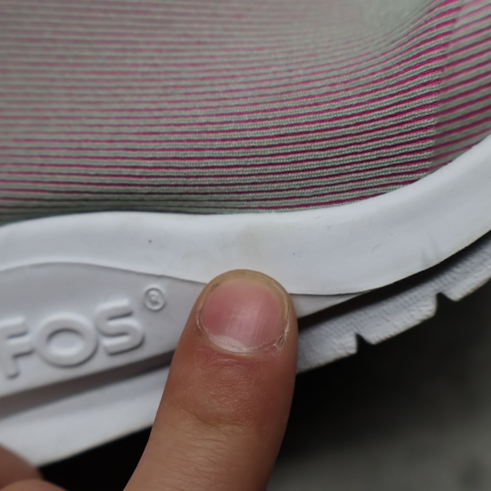 Oofos OOmg Women 9 Spot Shoe Pink Slip On Comfort Stretch Lightweight Sneakers - Picture 15 of 16